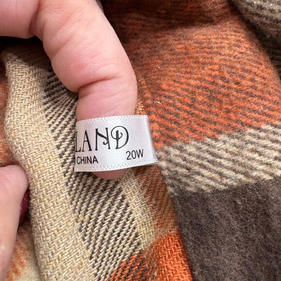 Involand Plus Size 20W Flannel Plaid Shacket Shirt Duster Fall Swiftie Evermore - Picture 8 of 13